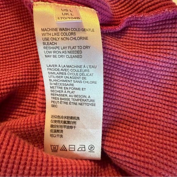 Pilcro | Anthropologie | Notch Neck Tunic Top in Berry Pink | Sz L - Picture 6 of 7